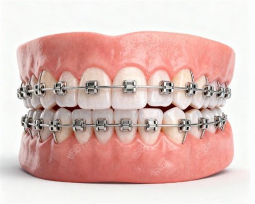 金屬矯正牙齒模型圖片