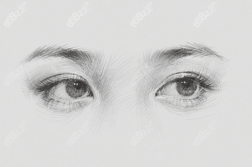 雙眼皮素描圖 雙眼皮素描圖
