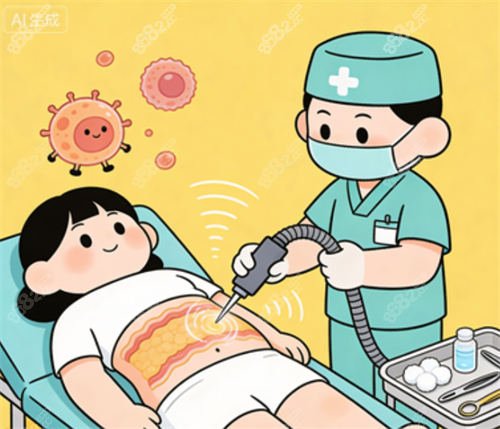 吸脂手術卡通圖