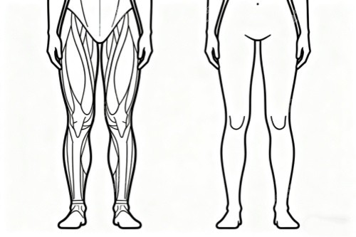 腿部做吸脂塑形卡通圖
