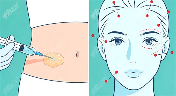 面部脂肪填充卡通圖片