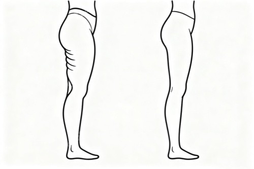 腿部做吸脂卡通圖