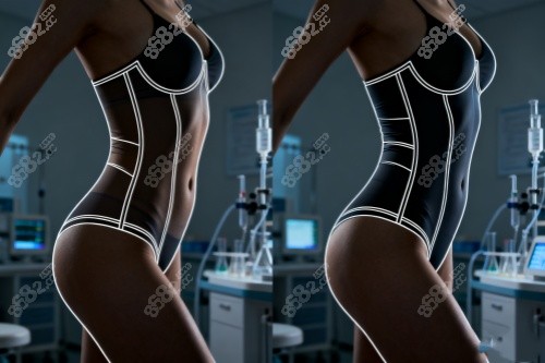 吸脂塑形卡通展示圖