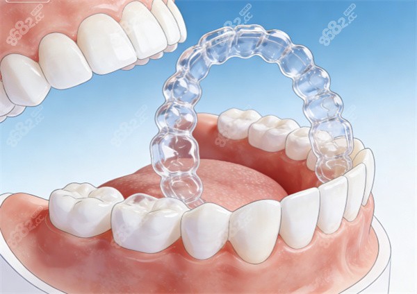 牙齒隱形矯正卡通圖片
