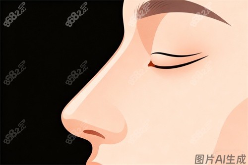 假體隆鼻整形卡通圖
