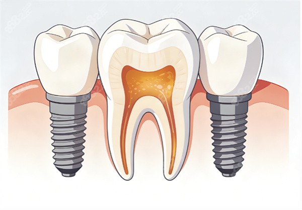 種植牙齒卡通示意圖