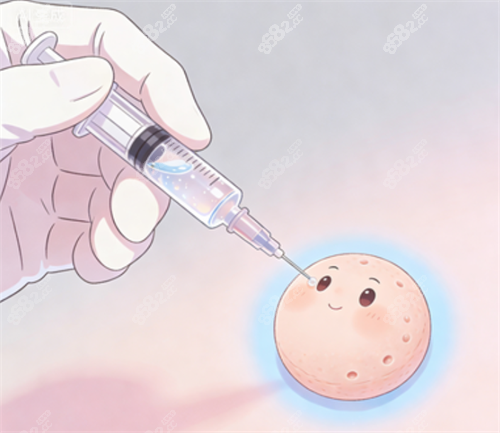 玻尿酸注射的卡通圖